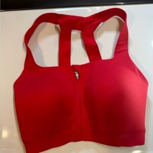 All in Motion Red Zip Front High Support Sports Bra – Size 34D